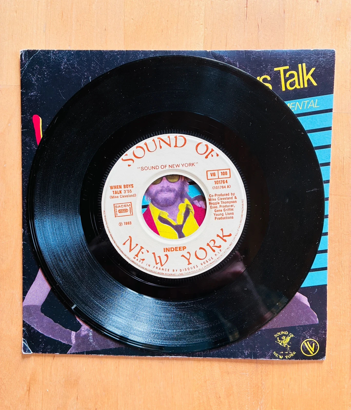 Disco de vinilo 45T Indeep When boys talk. – photo 2